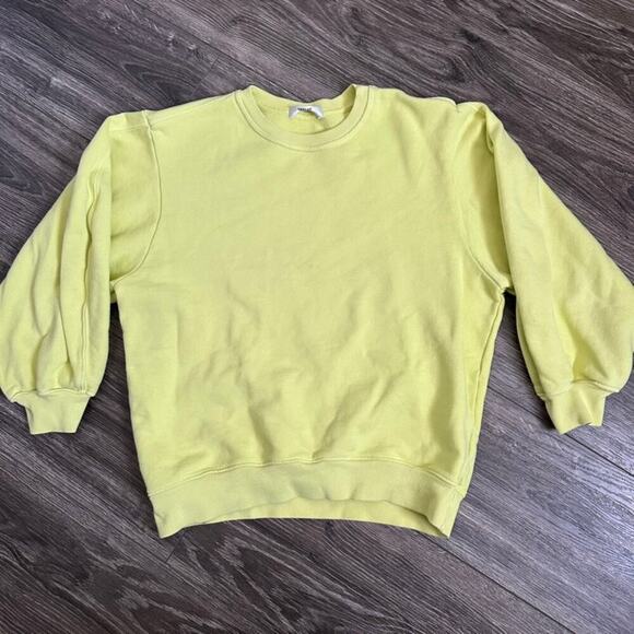 Agolde Thora Sweatshirt Size Small Yellow - Picture 1 of 7